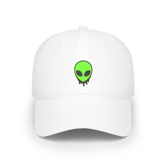 Green Alien Baseball Cap White